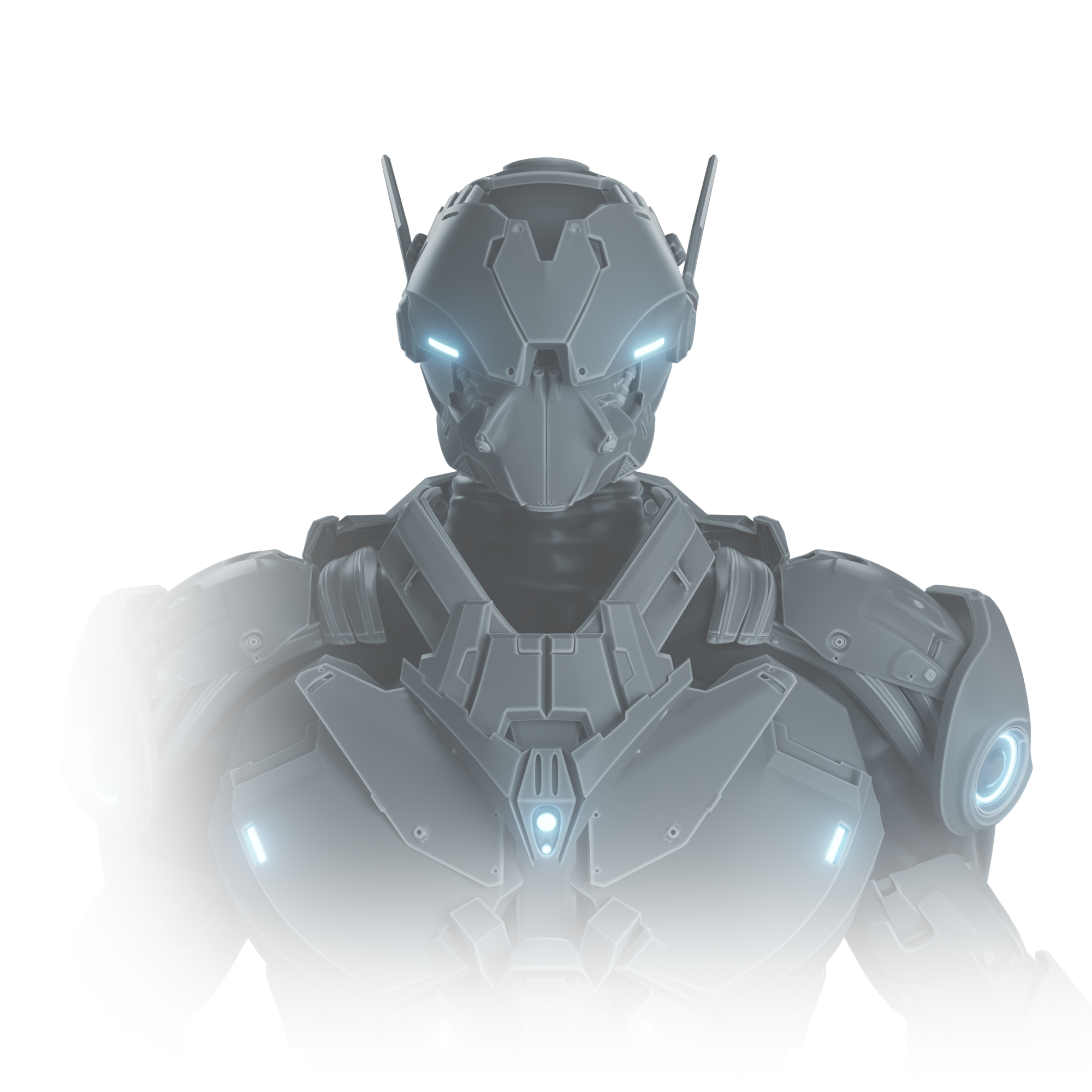the armors transparent black