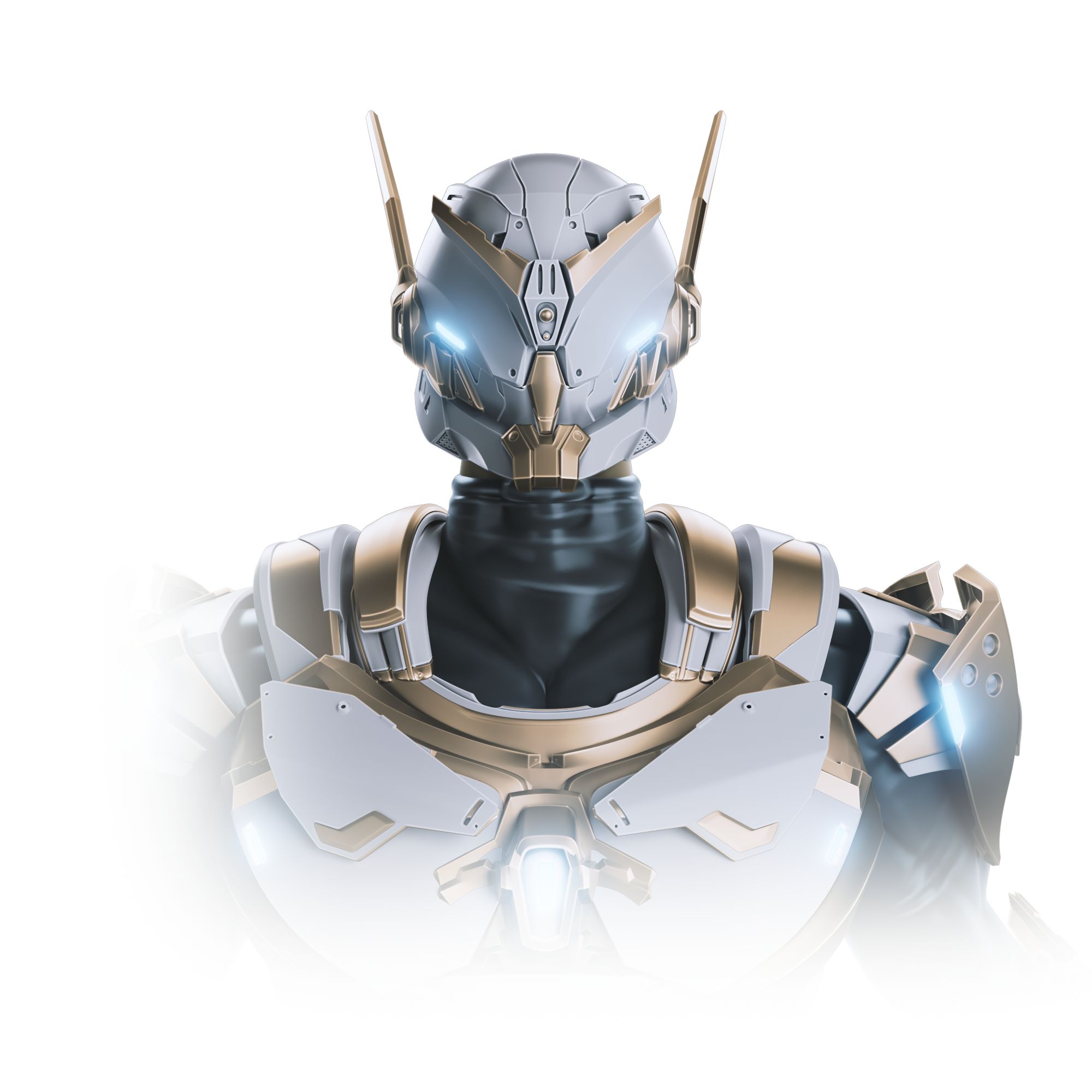 the armors transparent white